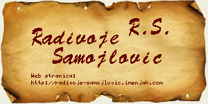 Radivoje Samojlović vizit kartica